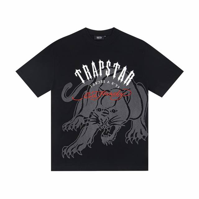 T19# Trapstar美潮猛虎新款Logo标题纪念版宽松T恤16 颜色: 黑色，白色 尺码:S,M,L,Xl 260纯棉爽滑双纱宽松版型