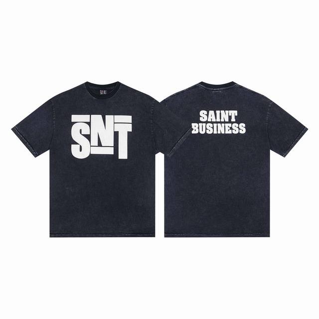 S03# Saint Michael复古高街做旧Vintage短袖T恤15 水洗黑 S,M,L,Xl