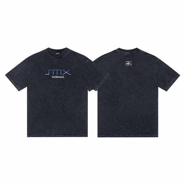 S05# Saint Michael复古高街做旧Vintage短袖T恤11 水洗黑 S,M,L,Xl