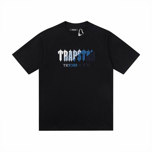 6616# Trapstar 280克重磅双纱纯棉宽松短袖T恤 黑色 白色 灰色 S M L Xl