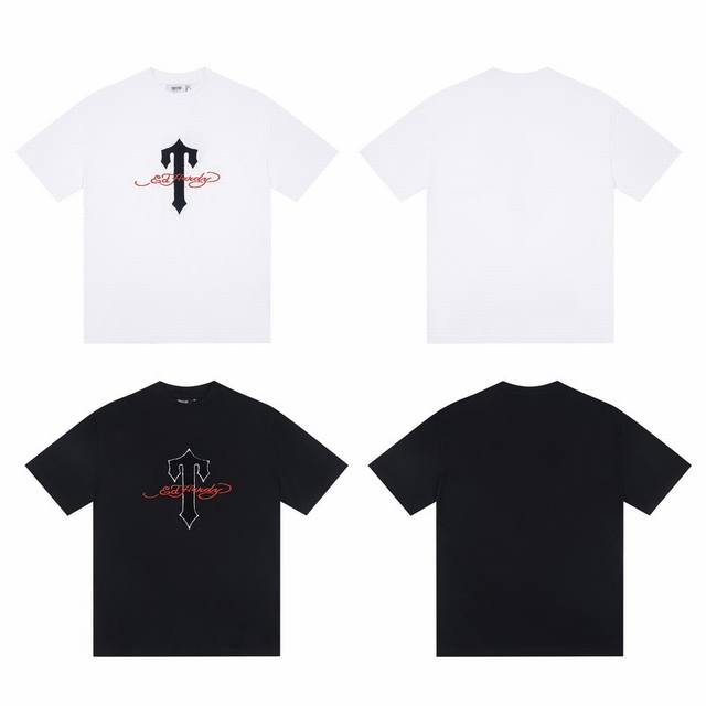 T20#Trapstar美潮新款Logo标题纪念版宽松T恤14 颜色: 黑色，白色 尺码:S,M,L,Xl 260纯棉爽滑双纱宽松版型
