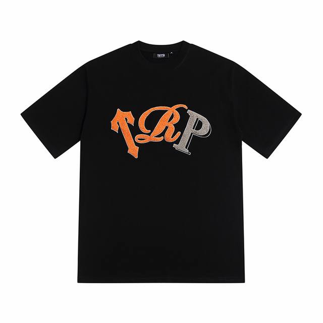 6602# Trapstar 280克重磅双纱纯棉宽松短袖T恤 Size：S M L Xl Color: 黑色