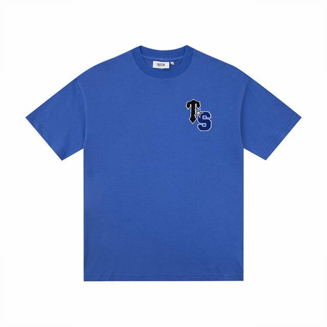 6603# Trapstar 280克重磅双纱纯棉宽松短袖T恤 Size：S M L Xl Color: 黑色 蓝色