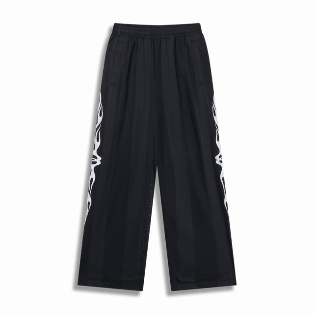 正确版高品质 B家 巴黎25Ss新款Burning Unity Baytrapants网眼火焰印花休闲运动长裤 Size : Xs S M L