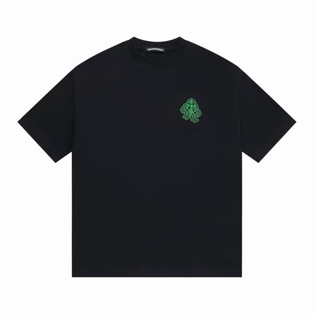 特价 ［280G独家版本］ Chro*E Hets 克罗5春夏手工贴布绣加高密度包边刺绣圆领短袖 2025Ss最新款短袖采用传承的手工贴布绣，包边绣是高密度刺绣