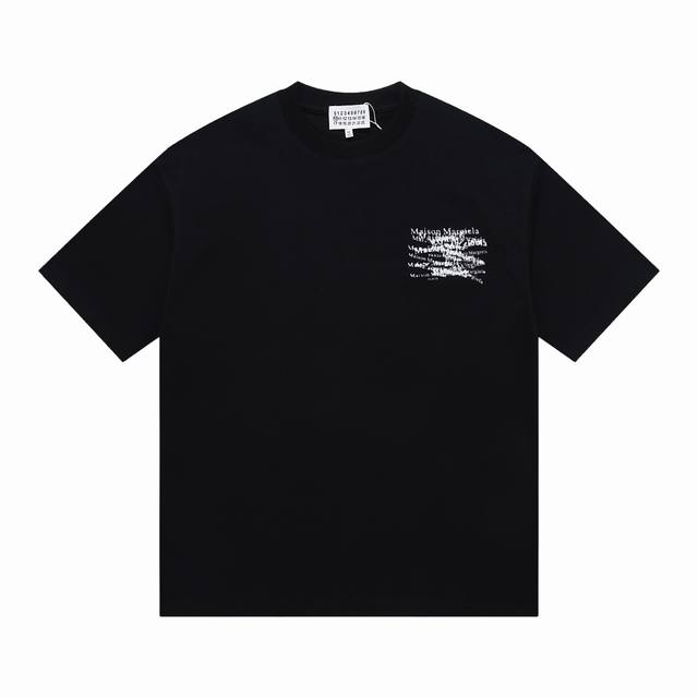 特价 ［280G独家版本］ Maison Margiela 马吉拉 Mm6 5春夏 洗水中空立体绣花+挨针高密度刺绣+渐变细网点印花圆领短袖 2025Ss最新款