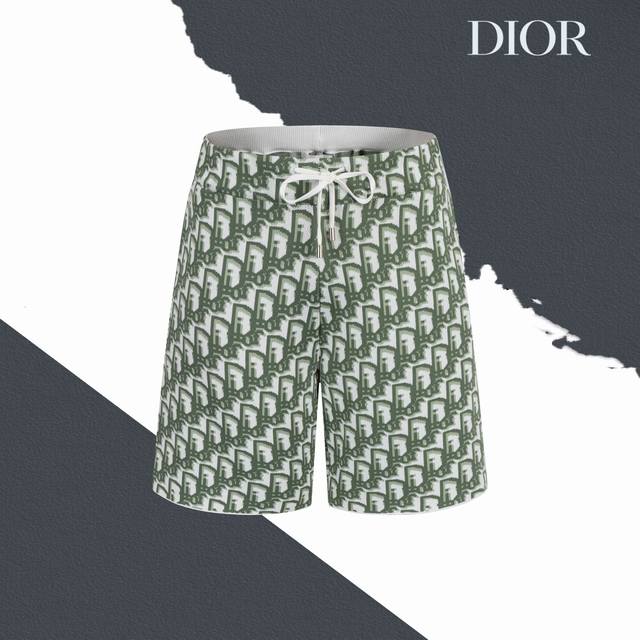 款号Sl216 Dior迪奥提花满印Logo针织短裤 男女同款 三标齐全 区别市场通货 随意对比 采用精棉编织纱线380克毛织面料 前后进口机批满印细节编制而成