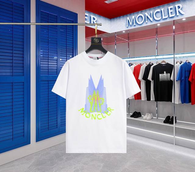 升级版本 手机智能感应~Nfc芯片袖章~直达官网防伪 Moncler~蒙口 2025新款高品质圆领短袖T恤 袖口车有进口绣花标 定制定染,手感非常舒服 超级百搭