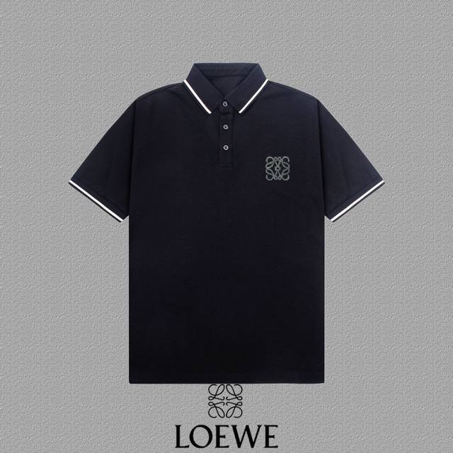 Loewe 罗意威] 2025Fw短袖翻领Polo衫 颜色：黑色 白色 尺码：S-Xxl