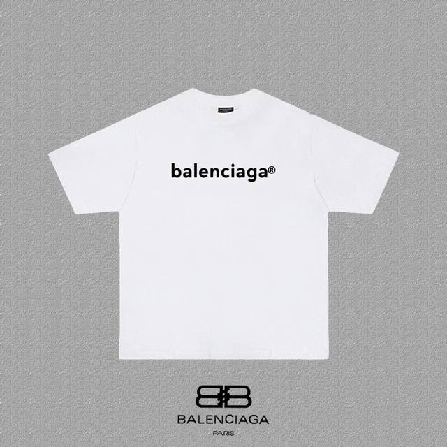 Balenciaga 巴黎世家 巴黎邮箱字母印花短袖T恤 定织定染280克精梳棉重磅面料 螺纹零色差 细节完美 区别市面通货版本 欢迎对比 男女同款 上图必卖款