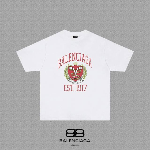 Balenciaga 巴黎世家 巴黎世界粮食署慈善限定款字母印花短袖T恤 定织定染280克精梳棉重磅面料 螺纹零色差 细节完美 区别市面通货版本 欢迎对比 男女
