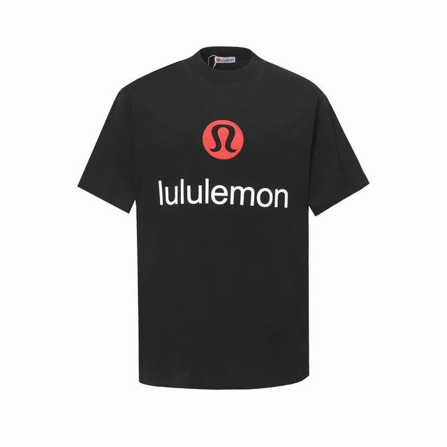 Lululemon 25Ss早春新款潮牌字母发泡Logo短袖 轻奢主义 男女日常通勤穿搭必备单品正确版本欢迎对比详细特征，280克100%纯棉双纱汗布面料，同缸