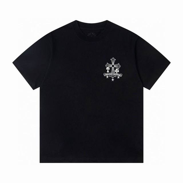 Chromehearts 克罗心 25Ss圆领T恤 原版面料 官方同款 短袖T恤 定制260克同缸染面料 手感非常舒服 春夏最新砖柜同步 时尚又个性 超级百搭好