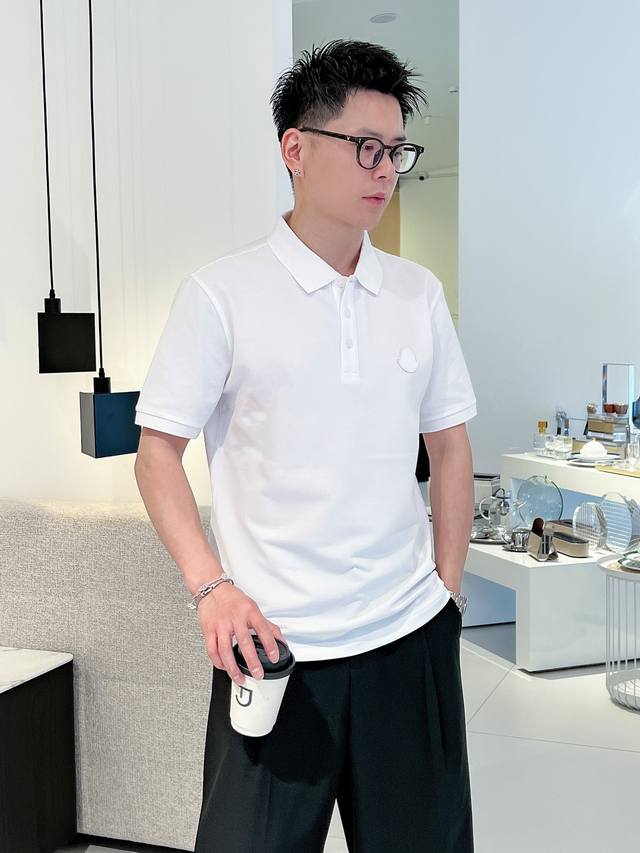 蒙口2025Ss夏季新款 Logo男士翻领Polo衫！经典商务男款，高端男装的天花板级别的商务男款！简约时尚大气不失优雅，单穿内搭体面过人，品质控 细节控的闭眼