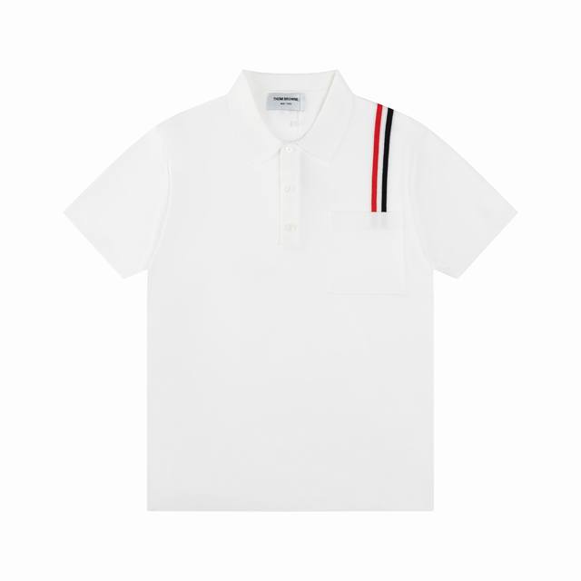 Thom Browne 汤姆布朗 Tb经典四条杠基础风格 年年都穿的经典款必须选择品质独家定制，柔软舒适，圆领短袖针织衫，凉爽，透气，手感无敌好，拿到手里就能感