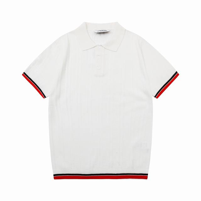 Thom Browne 汤姆布朗 拼色针织Olo衫 升级，灵感源自八十年代复古 原版面料 官方同款 Olo衫 定制 网纱毛衣针织面料 手感非常舒服 春夏最新砖柜