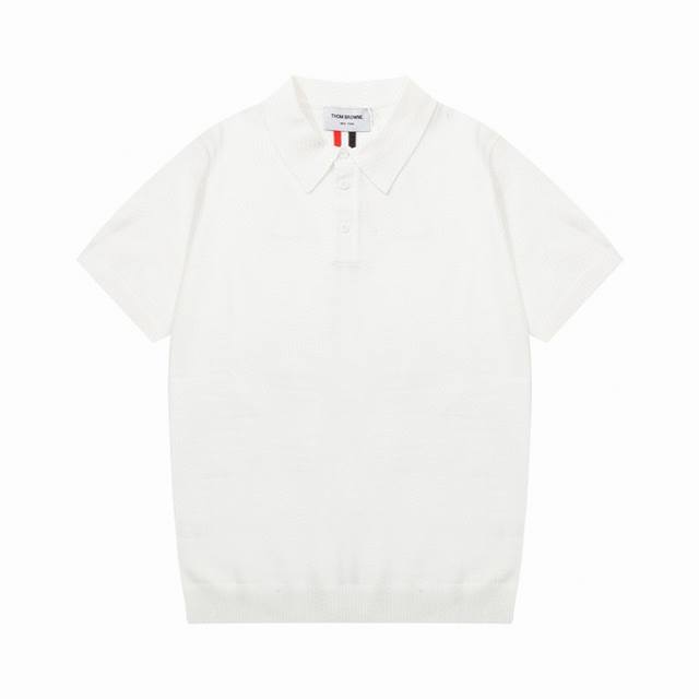 Thom Browne 汤姆布朗 织带针织Olo衫 升级，灵感源自八十年代复古 原版面料 官方同款 Olo衫 定制 网纱毛衣针织面料 手感非常舒服 春夏最新砖柜