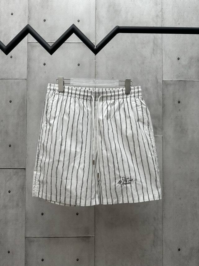 Dior 迪奥2025Ss新款条纹刺绣短裤 尺码：S M L Xl