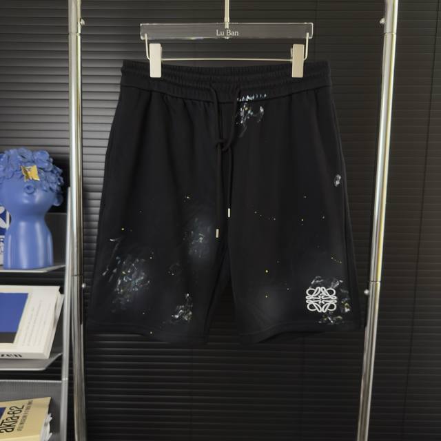 611 当天到货 现货现配 Loewe 罗意威 字母绣花 手绘手工涂鸦 Logo标识刺绣 五分裤、高品质纯棉 面料、特别手感、超级质感 舒适柔软透气 休闲宽松版
