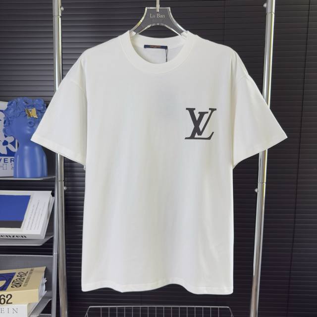 592 当天到货 现货现配 Louis Vuitton 路易威登 字母棋盘格印花短袖T恤 独家首发高定 面料采用310克重磅纯棉，定制32支双股螺纹，成衣两遍水