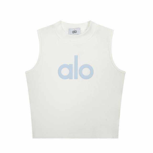 Alo背心1*1螺纹吊带运动瑜伽服多巴胺内搭运动健身打底上衣短款 款号：Al542 颜色：黑色 米白 灰色 款号：S M L