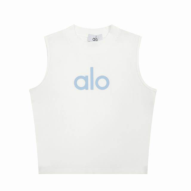 Alo背心1*1螺纹硅胶内搭运动健身打底背心上衣短款 款号：Al534 颜色：黑色 米白 灰色 款号：S M L