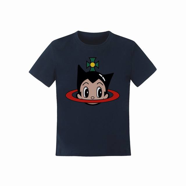 Vivienne West Wood 西天后薇薇安 2025夏季新款动漫系列土星设计款阿童木Logo正肩短袖T恤 女款 全网独家纯棉高品质 款号：Vi23 尺码