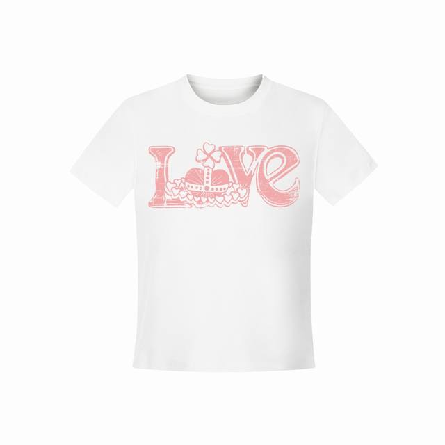 Vivienne West Wood 西天后薇薇安 2025夏季新款情人节限定土星设计款Love爱心图案正肩短袖T恤 女款 全网独家纯棉高品质 款号：Vi11