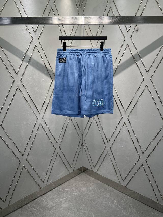 克罗心新款双层网眼面料冰球服套装，男女同款梵文标识印花V领短裤 码数：S.M.L