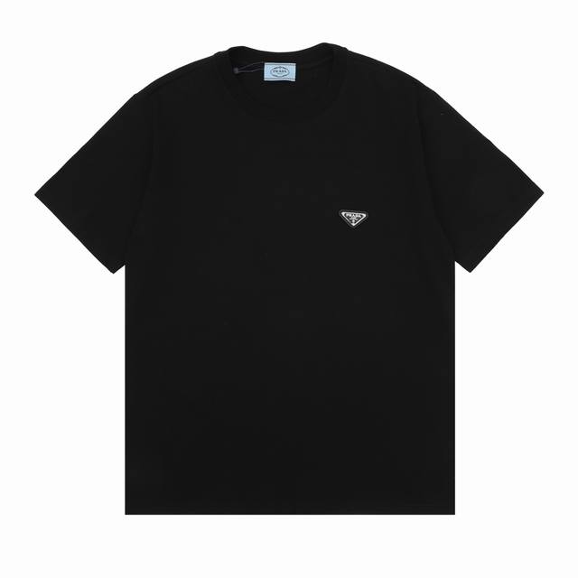 Prada 普拉达 经典铁牌徽标短袖T恤 Size：S-L