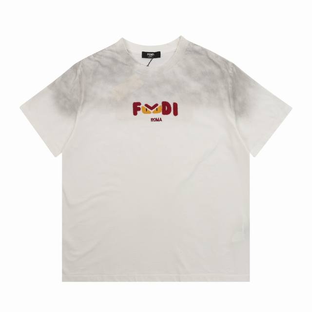 Fendi 芬迪 渐变水洗眼睛刺绣圆领短袖 Size：S-L