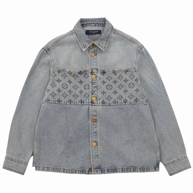 Louisvuitton 路易威登 拼接老花牛仔长袖夹克 Size：46-52