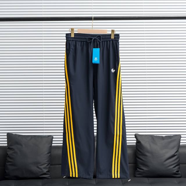 工厂P直供 Adidas丨三叶草2383三道杠宽松阔腿裤 配色：奶白 深灰 深蓝 尺码：S-3Xl