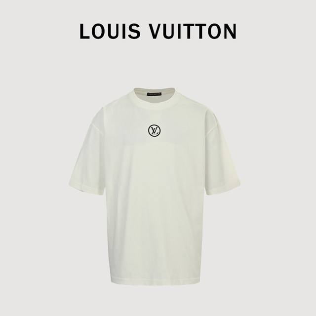 Louis Vuitton 路易威登 Lv 25Ss 硅胶圆标短袖T恤 面料采用定制240G 26支特滑双股精棉平纹高密无尘全棉布料。前幅高密度加厚，走线平整，