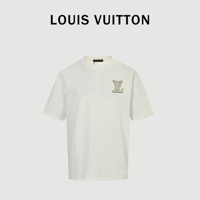 Louis Vuitton 路易威登 Lv 25Ss 牙刷绣短袖T恤 面料采用定制240G 26支特滑双股精棉平纹高密无尘全棉布料。前幅高密度加厚，走线平整，代