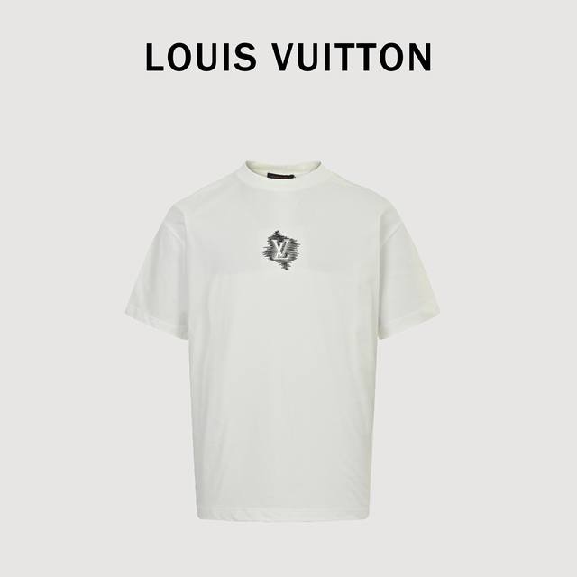 Louis Vuitton 路易威登 25Ss 简约Logo刺绣短袖T恤 购入原版开模打造，全套定制辅料，所有细节完美还原 定织定染260G纯棉双纱紧密棉面料，