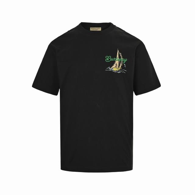 Burberry 巴宝莉 25Ss 帆船印花短袖 巴宝莉新款T恤，采用高克重纯棉材质，拒绝静电尴尬，舒适透气，以航海精神为灵感，将品牌标志性帆船印花注入全新T恤
