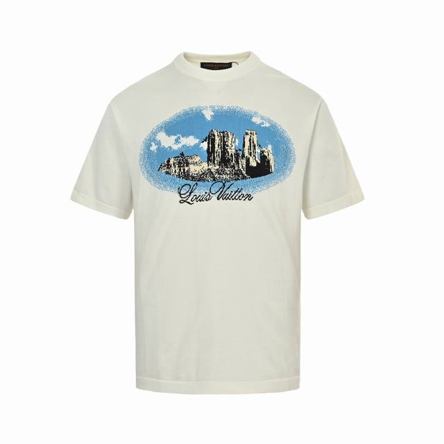 Louis Vuitton 路易威登 25Ss 西部风景提花针织短袖 24 秋冬秀场的Far West 主题，以嵌花工艺描绘标志性的西部风景，与路易威登标识相互
