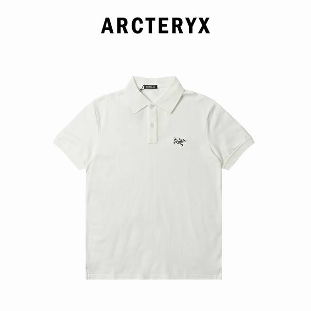 Arc‘Teryx 始祖鸟 高端丝光珠地棉商务Polo衫 面料： 克液氨丝光珠地 工艺: 小标绣花 克重： 克 颜色：黑 白色 绿色 卡其色 031 码数：M-