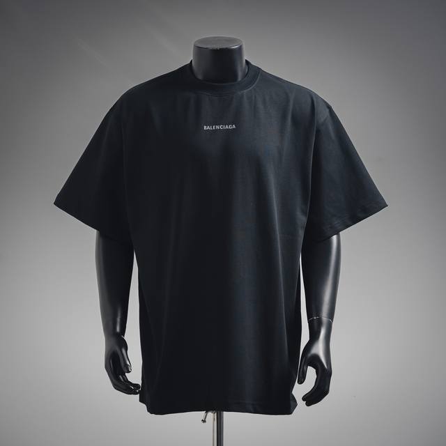 Balenciaga巴黎世家Blcg 24Ss后背反光字母Logo短袖T恤 Size:1 2 3 4 Xs-L