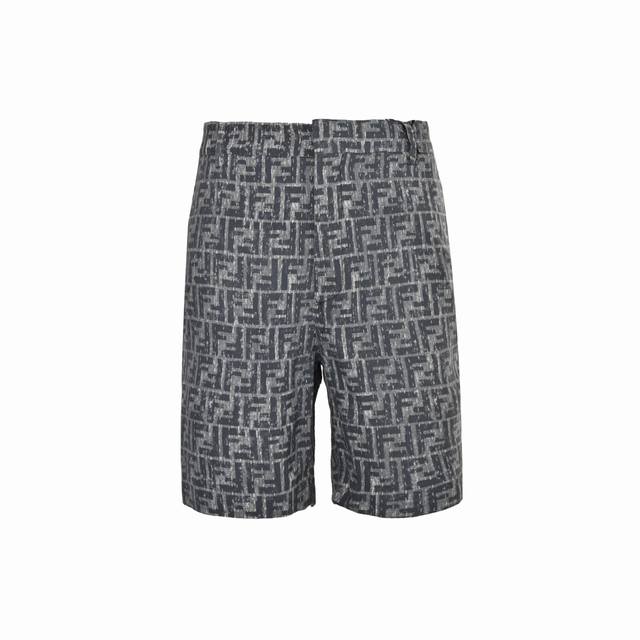 Fendi 芬迪 25Ss 灰色Ff短裤 正品6700购入，亚麻混纺竹节150克面料，布匹直喷，对位裁床，定制1：1纽扣，定制1：1织蓝，定制1：1商标，宽松版