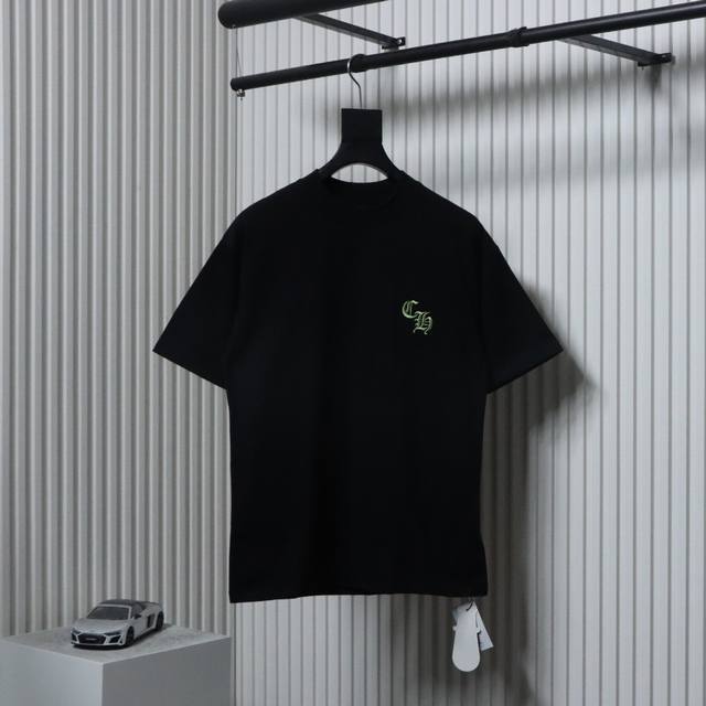 Chrome Hearts 克罗心 小标刺绣短袖T恤 采用直喷进口机器印花 五金辅料均开磨定制 正确配置 黑色2025克罗心正品包装 280克定制定染双纱棉 版