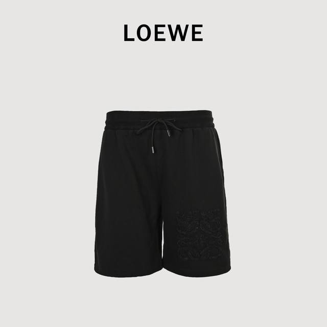 Loewe 罗意威 刺绣徽标短裤 面料采用360克刷毛面料，订染颜色后整蚀毛处理，对照原版做丝滑超柔处理，布面肌理股线清晰明显，垂感一级棒，做工精致都到达外贸出