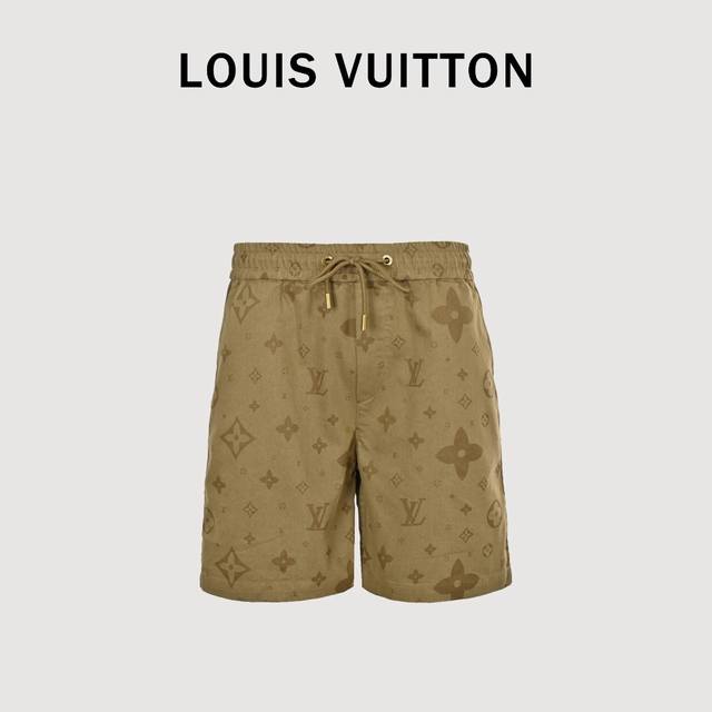 Louis Vuitton 路易威登 暗纹老花满印短裤 面料采用定制梭织面料，对照原版做丝滑超柔处理，布面肌理股线清晰明显，垂感一级棒，做工精致都到达外贸出口标