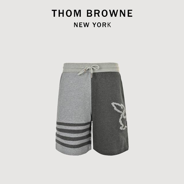 Thom Browne 汤姆布朗 四杠动物刺绣短裤 面料采用专业订纺表面32S触感细腻内里8S，挺括有型，克重高达380G，起订量500Kg 相当于1000件单