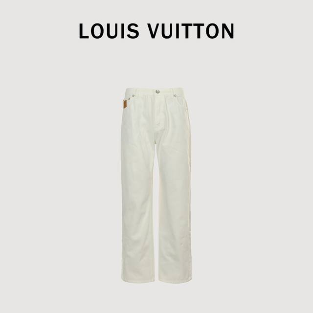 Louis Vuitton Lv 刺绣口袋白色牛仔长裤 正品9 购入，10*10全棉牛仔丹宁布料，Tr口袋棉布，进口刺绣，成衣酵洗，定制1：1工字扣，定制1：1