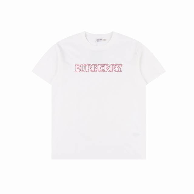 Burberry 巴宝莉 25Ss 塌塌米刺绣字母短袖 面料采用240克重精梳棉，定制1*1螺纹，成衣两遍水洗处理，面料舒适亲肤无异感，定制定染面料， 纺织密度