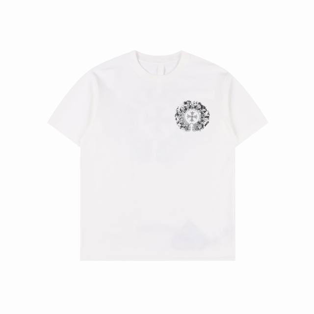 Chrome Hearts 克罗心 模糊马蹄短袖T恤 采用直喷进口机器印花 五金辅料均开磨定制 正确配置 黑色2025克罗心正品包装 克定制定染双纱棉 版型大