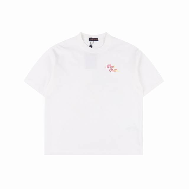 Louis Vuitton 路易威登 Lv 25Ss 拼色字母短袖T恤 面料采用定制240G 26支特滑双股精棉平纹高密无尘全棉布料。前幅高密度加厚，走线平整，