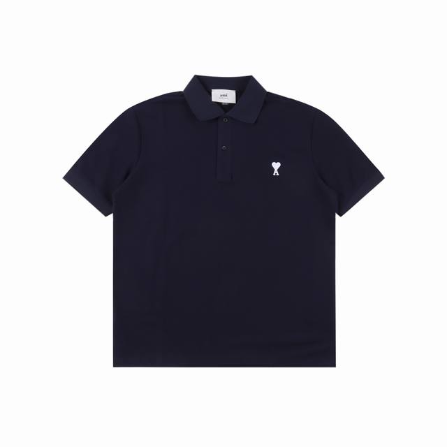 Ami 平绣小白爱心短袖Polo衫 经典热卖款。 码数S M L Xl